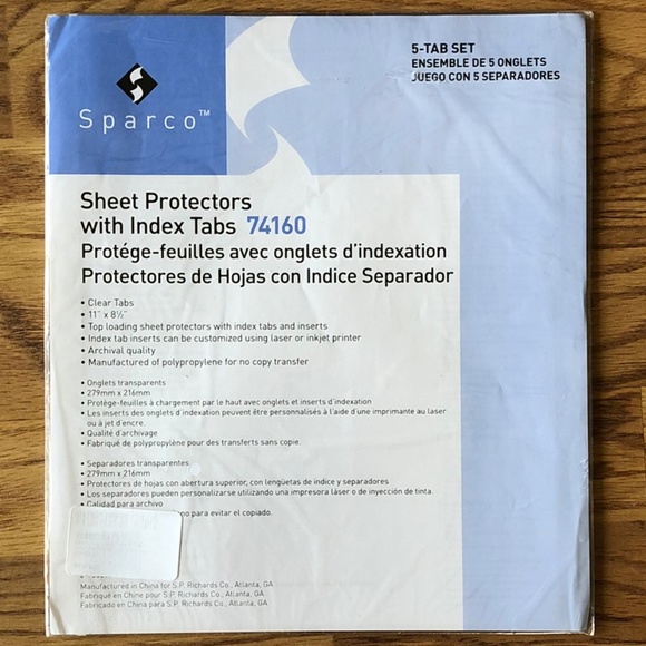 Sheet Protectors with Index Tabs - Picture 1 of 8